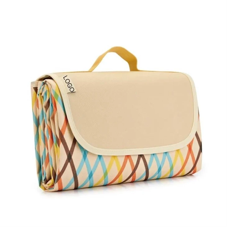 colorful picnic blanket in stock