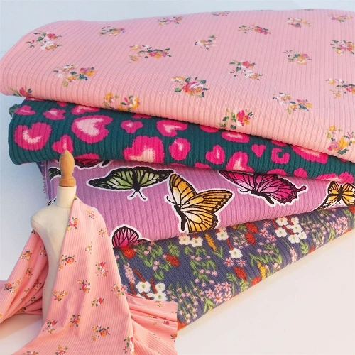 Jacquard প্রিন্ট রিব ফ্যাব্রিক