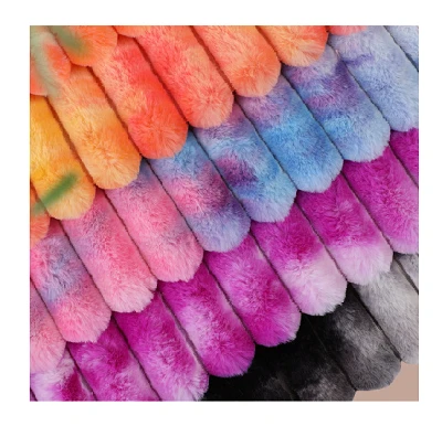 Jacquard খরগোশ ভুল পশম ফ্যাব্রিক