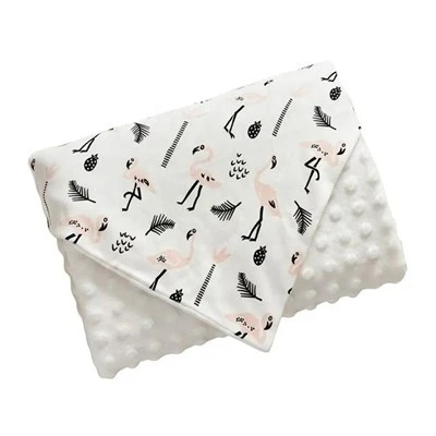 Double Layer Fleece Minky Dot Baby Blanket Double Layer Fleece Minky Dot Baby Blanket