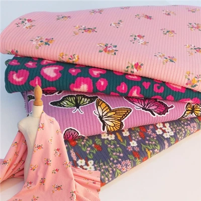 Jacquard প্রিন্ট রিব ফ্যাব্রিক