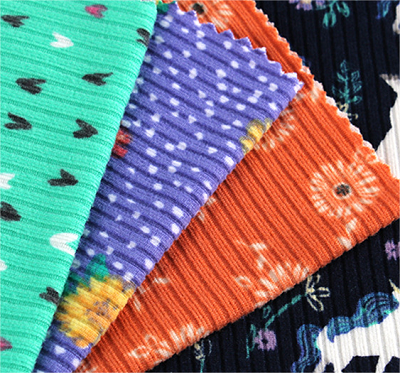 প্রিন্ট রিব নিট ফ্যাব্রিক