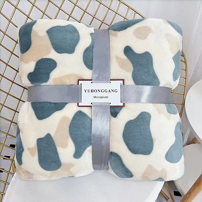 Cow Print Coral Blanket