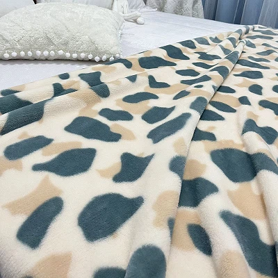 Cow Print Coral Blanket